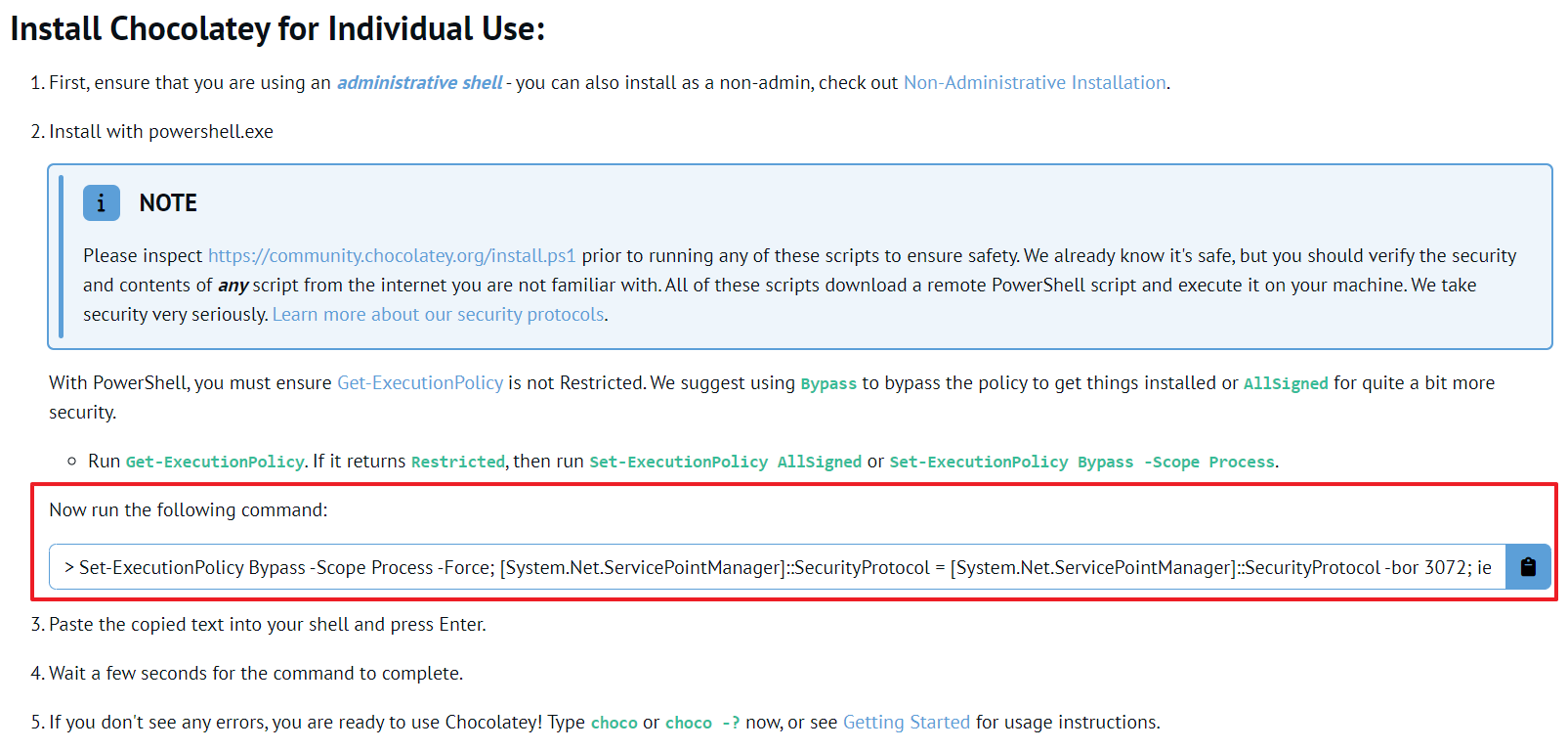 Chocolatey 공식 홈페이지