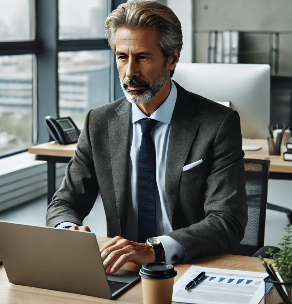 50대 직장인의 일하는 모습