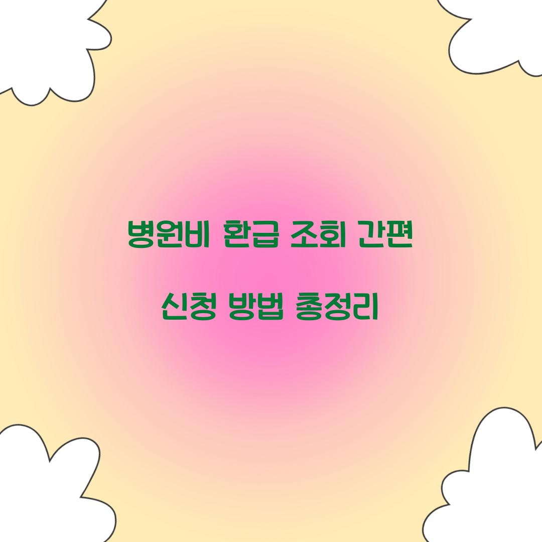 병원비 환급 조회
