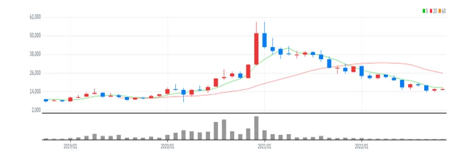 디바이스이엔지 월봉