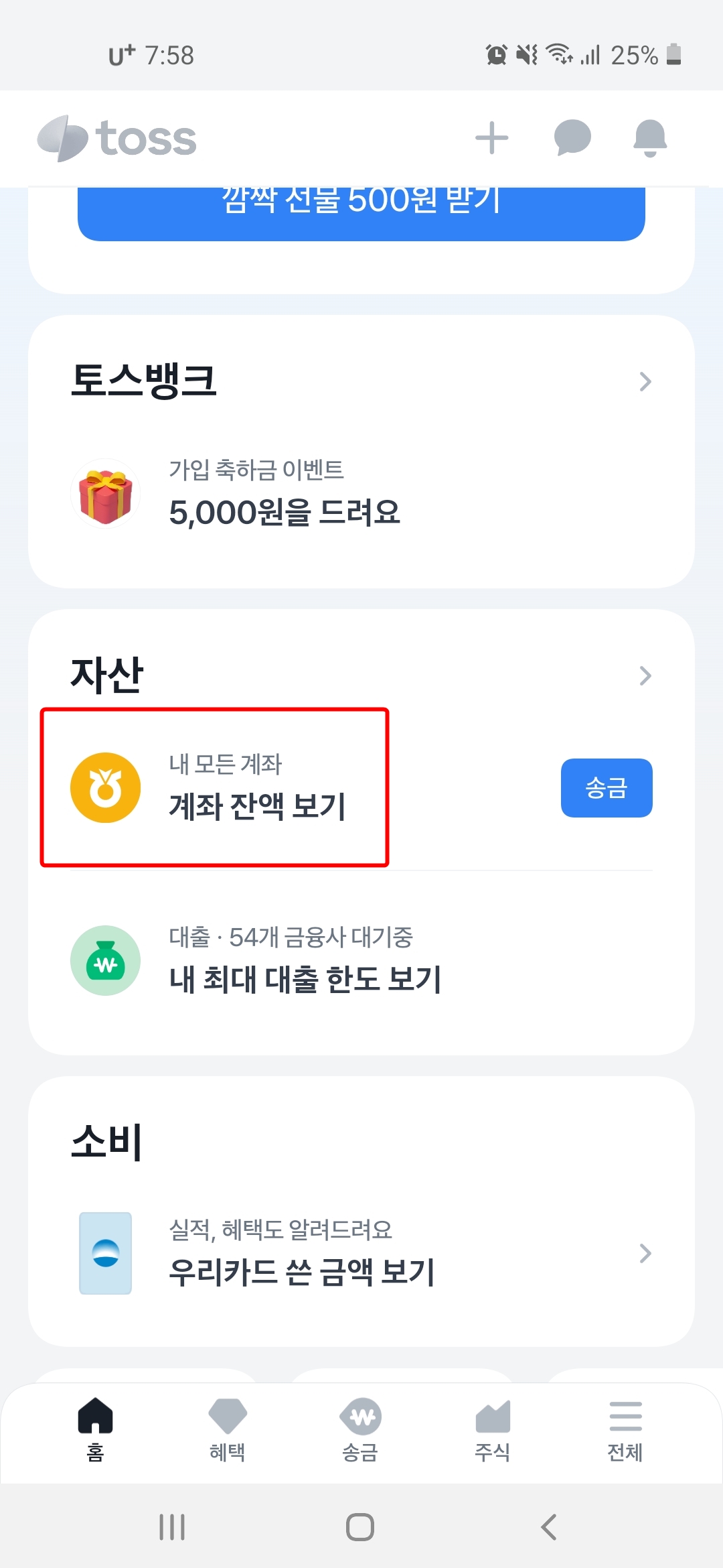 계좌-잔액보기