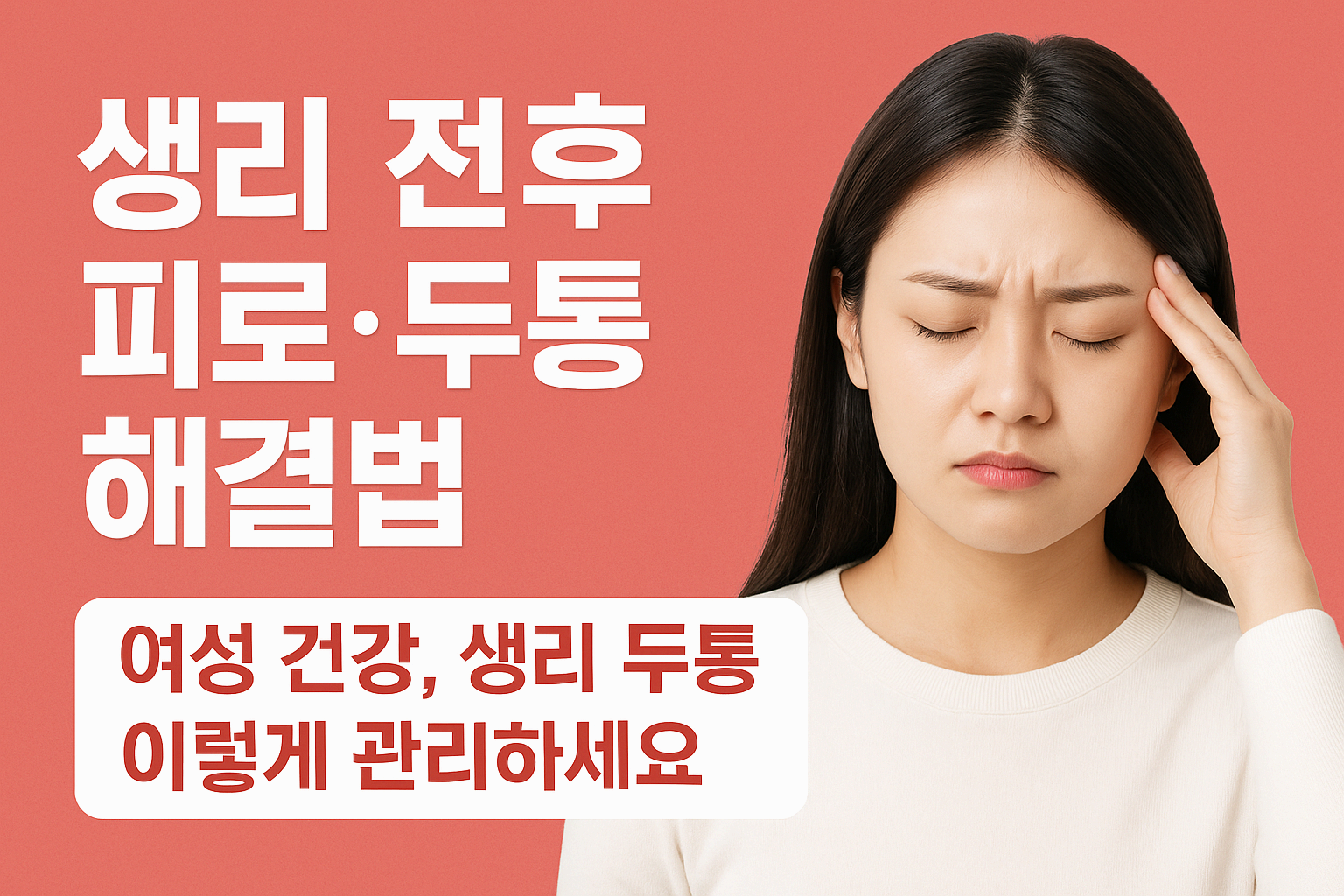 놓치면 후회! 생리 전후 피로&middot;두통 관리 핵심 꿀팁