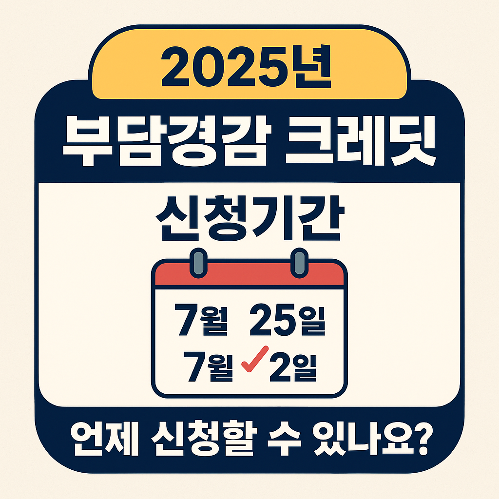 부담경감 크레딧 신청기간