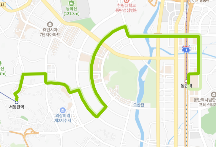 오산-화성-709-1번-버스-노선-지도