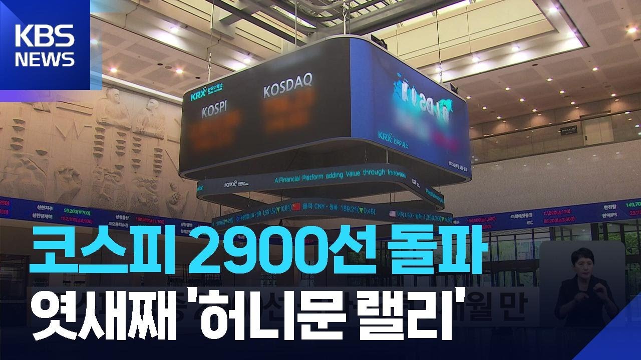 허니문랠리 코스피2900선 돌파 홍보이미지