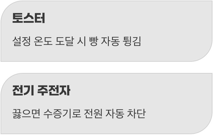 사례 2: 토스터와 전기 주전자의 안전장치