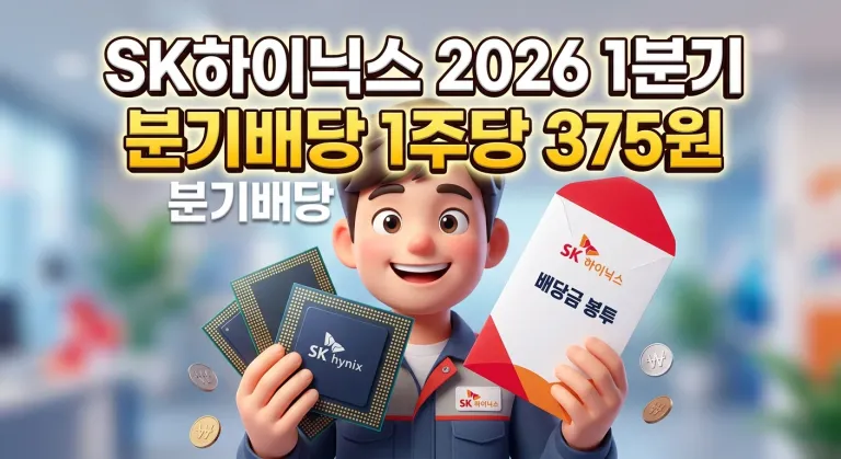 SK하이닉스 2026년 1분기 분기배당 1주당 375원, 배당락일·기준일 총정리