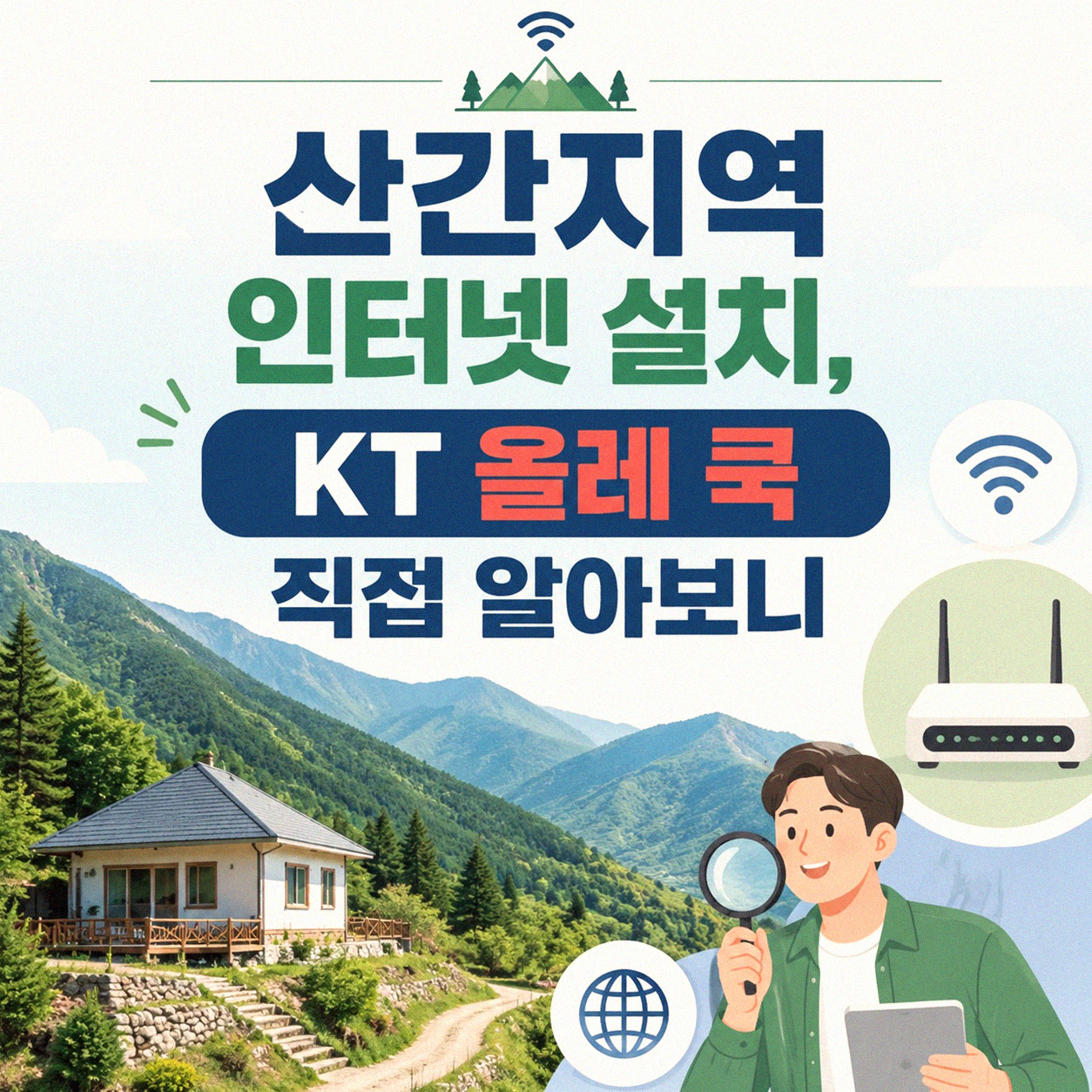 산간지역 인터넷 설치, KT 올레 쿡 신청 직접 해본 후기