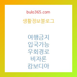 여행금지, 입국 가능, 우회 경로, 비자론, 캄보디아