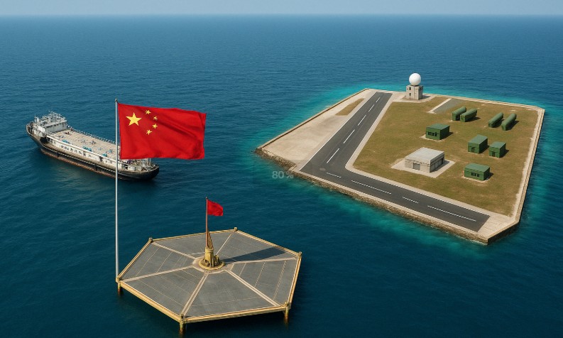 중국 서해 잠정조치수역에 대형 어장 설치2