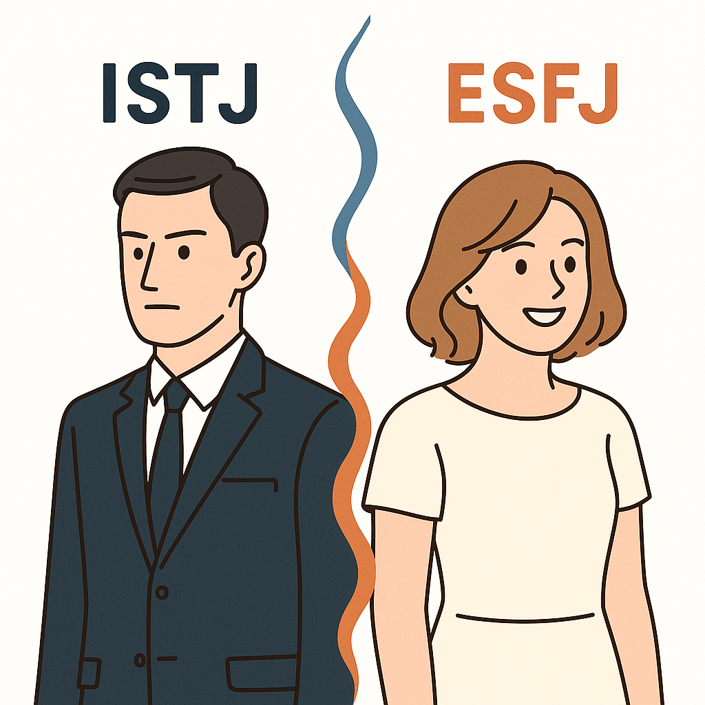 ISTJ 남자와 ESFJ 여자의 현실 연애: 성격 차이, 궁합, 이별까지 완벽 분석