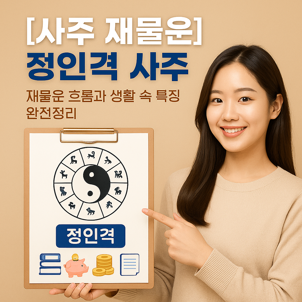 [사주 재물운] 정인격 사주 ｜ 재물운 흐름과 생활 속 특징 완전정리