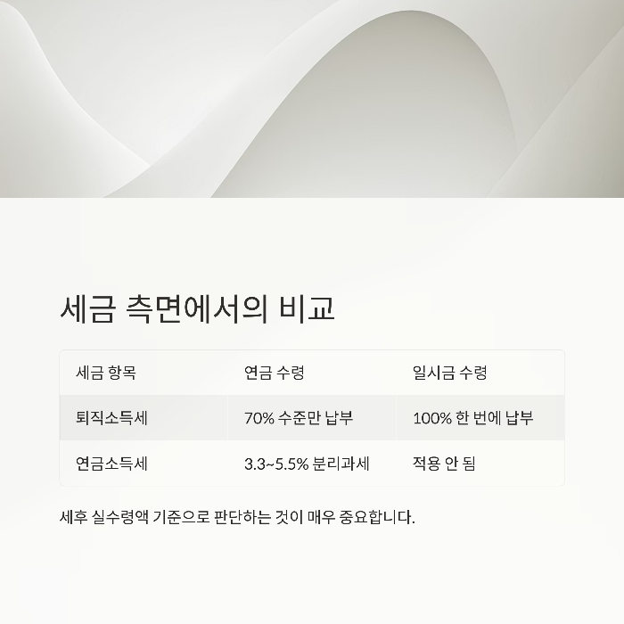 세금 측면에서의 전략