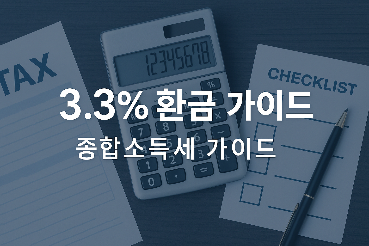 3.3% 환급 — 종합소득세 신고 방법·절세 체크리스트·계산기