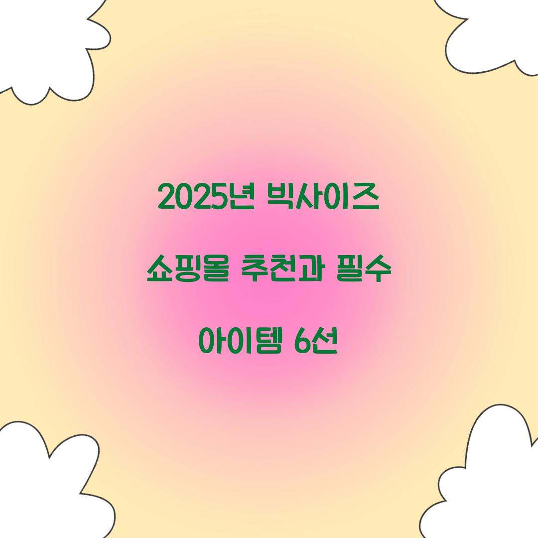 빅사이즈 쇼핑몰 추천