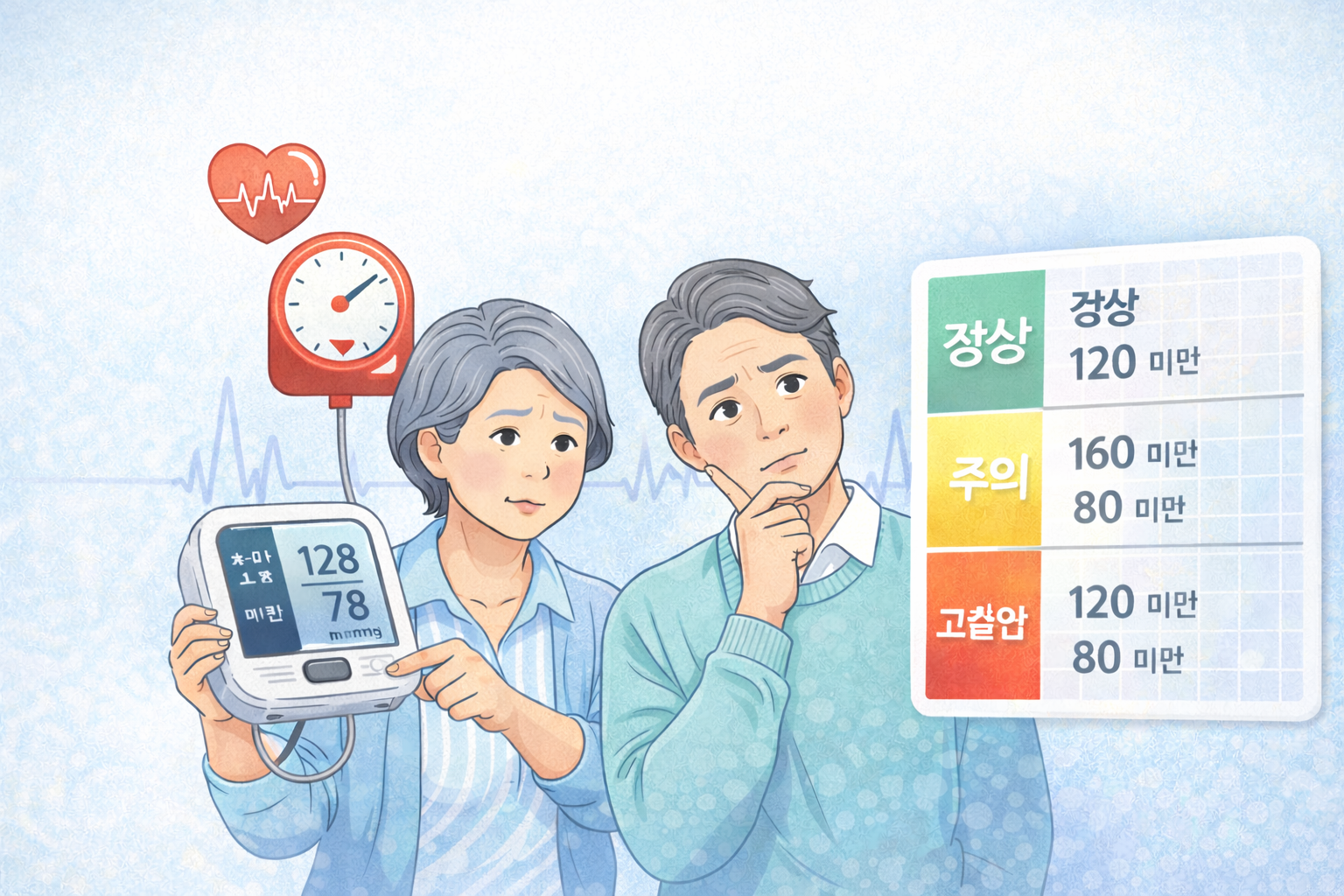 50대 혈압 정상범위 총정리｜기준 수치 한눈에 보기