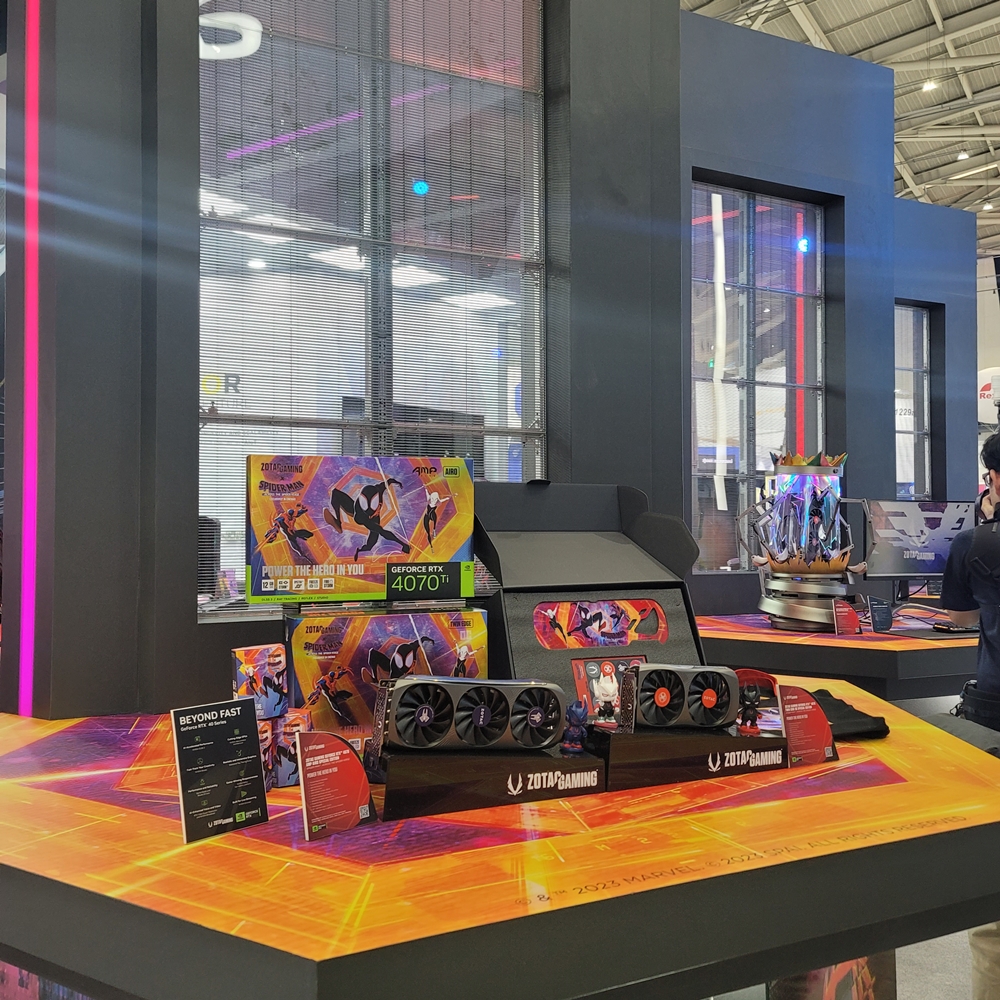 조텍, 컴퓨텍스 2023에서 스파이더맨 컨셉 부스와 다양한 신제품 선보여