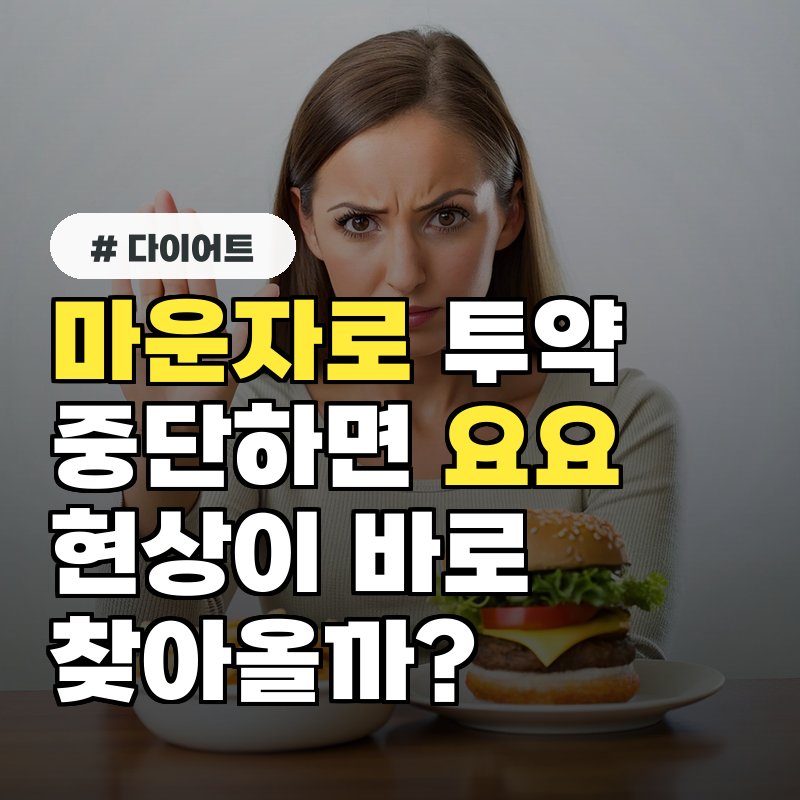 마운자로 투약 중단하면 요요 현상이 바로 찾아올까