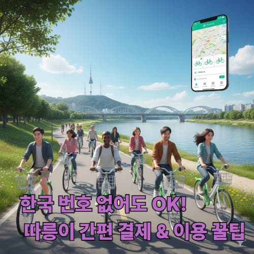 따릉이로 서울 한강 정복! 외국인 결제부터 추천 코스까지