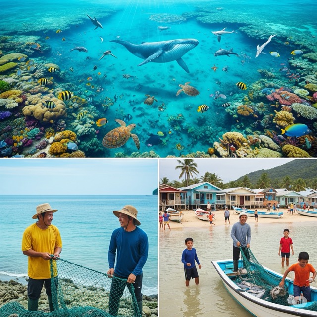 어업 자원 관리에 따른 사회적 혜택과 책임에 대한 이미지