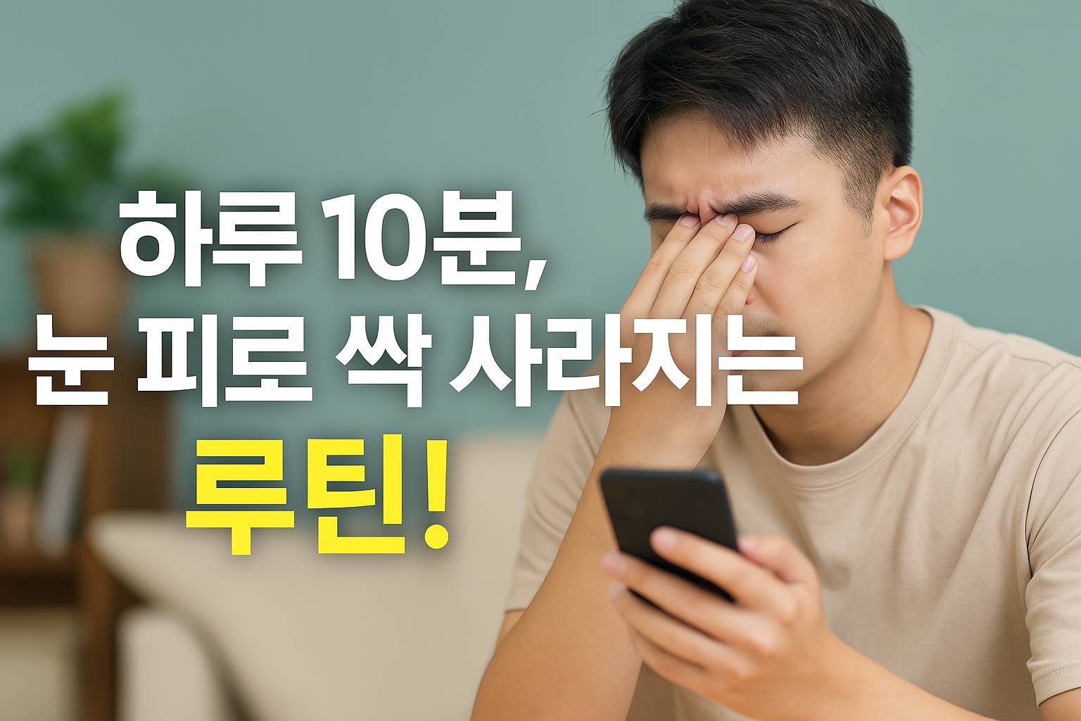 "하루 10분, 눈 피로 싹 사라지는 루틴!