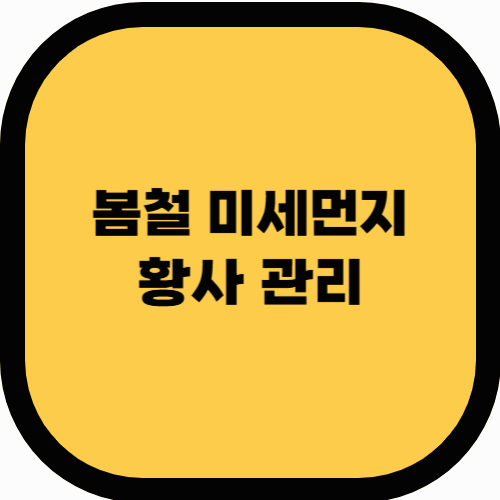 봄철 미세먼지 &amp; 황사 대비 건강 관리법