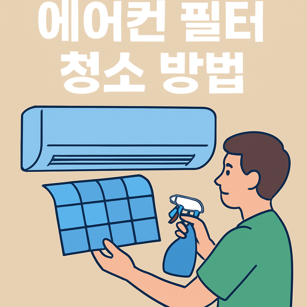 에어컨 필터 청소 방법 관련 이미지