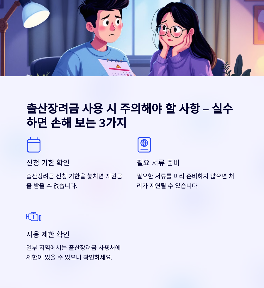 출산장려금 사용 시 주의해야 할 사항 – 실수하면 손해 보는 3가지
