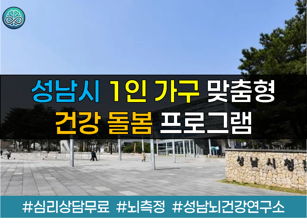 성남시 1인 가구 맞춤형 건강 돌봄 프로그램 신청 가이드 - 청년, 중장년, 노년 맞춤형 힐링 스페이스