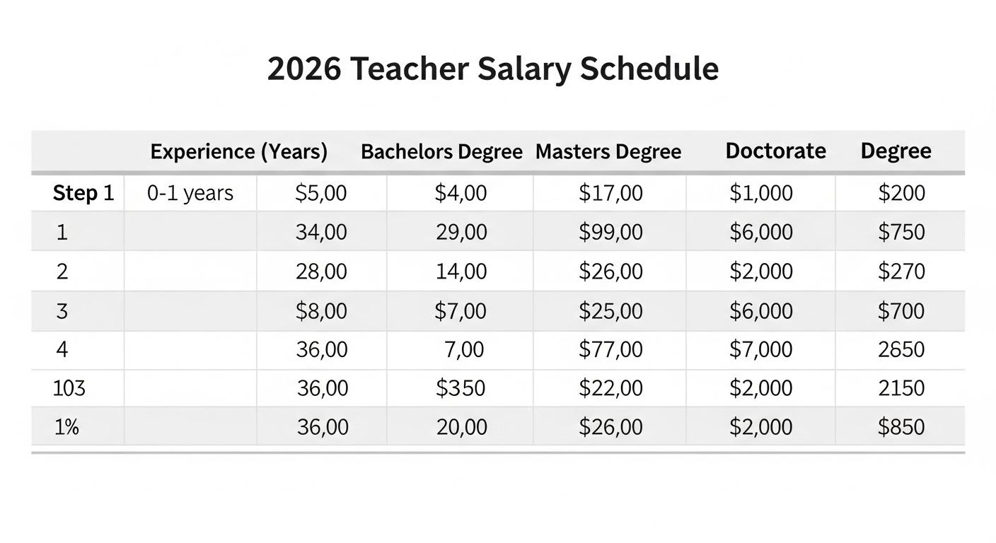 2026년 교원 봉급표