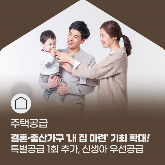 결혼 출산가구 특별공급 포스터