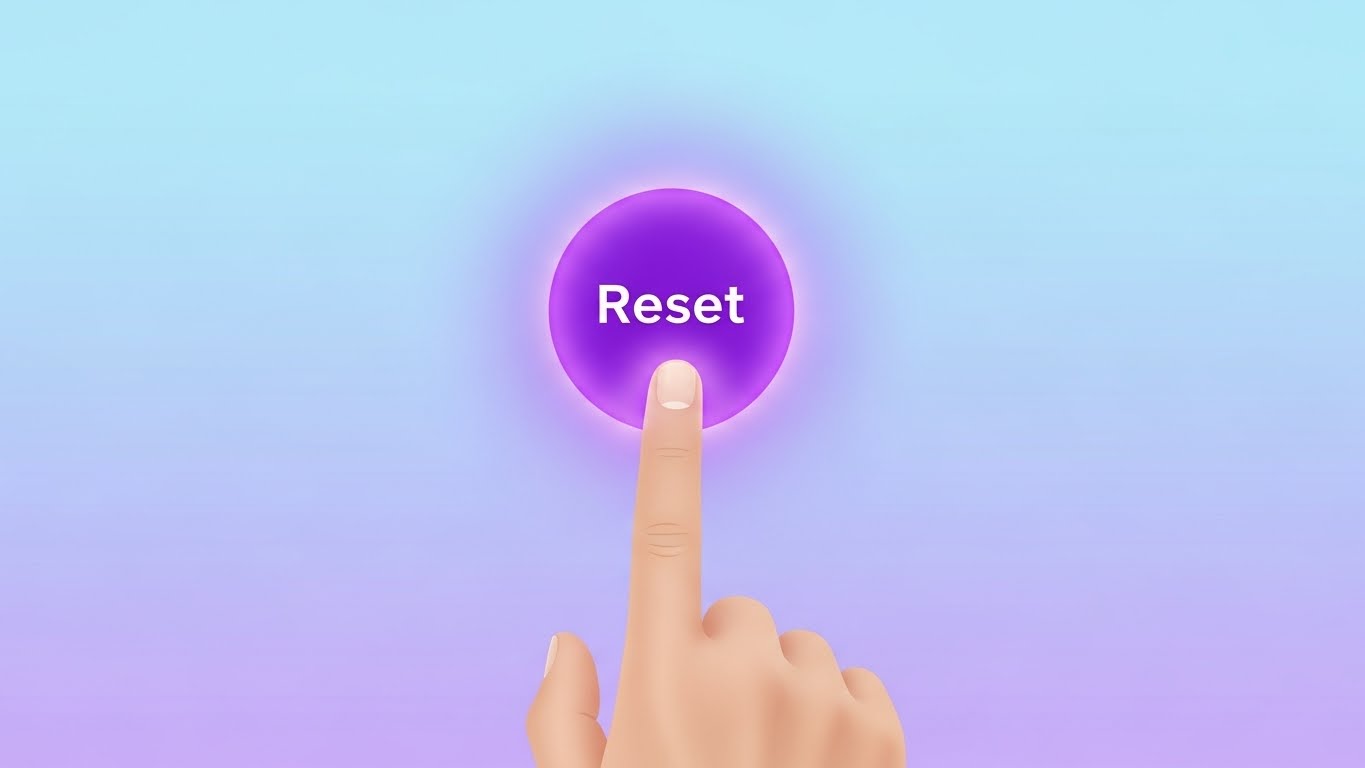 지친 뇌의 보상 시스템을 초기화하고 다시 몰입하는 삶으로 나아가는 상징 그래픽