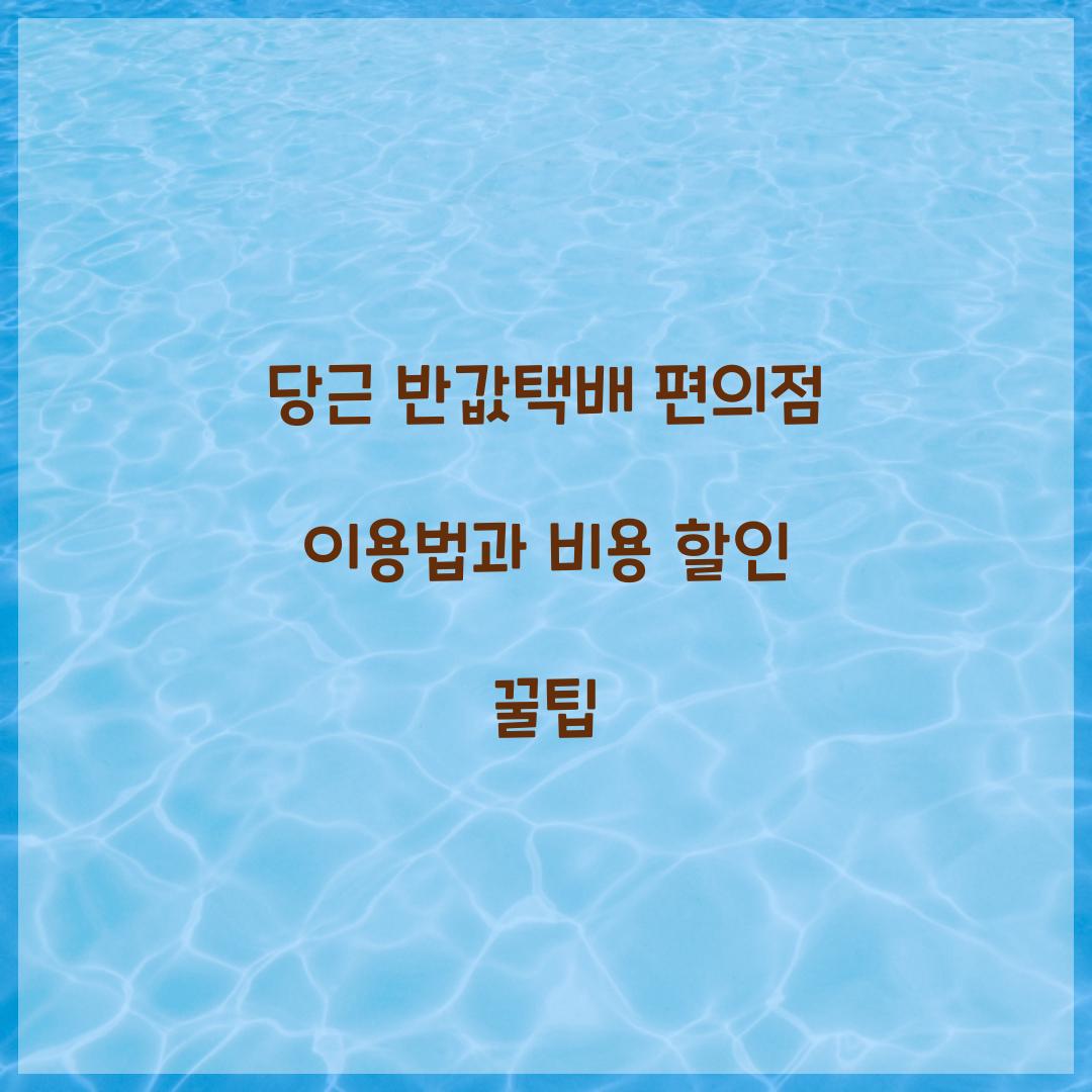 당근 반값택배 편의점