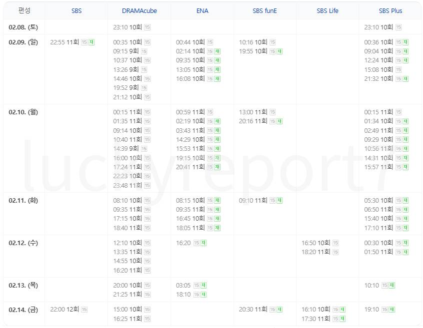나의 완벽한 비서 재방송편성표