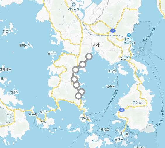 전남 여수 명소 가볼만한곳 걷기좋은 둘레길 남파랑길 55, 56, 57코스