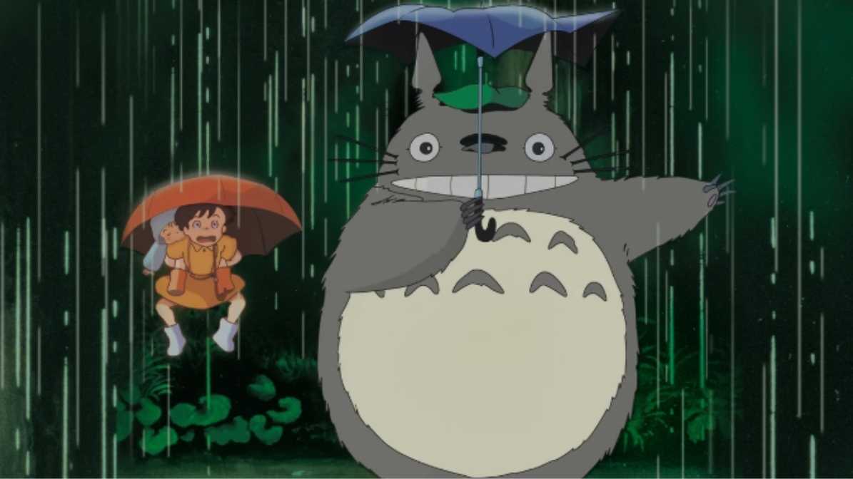 일본 애니메이션 "이웃집 토토로"의 한 장면