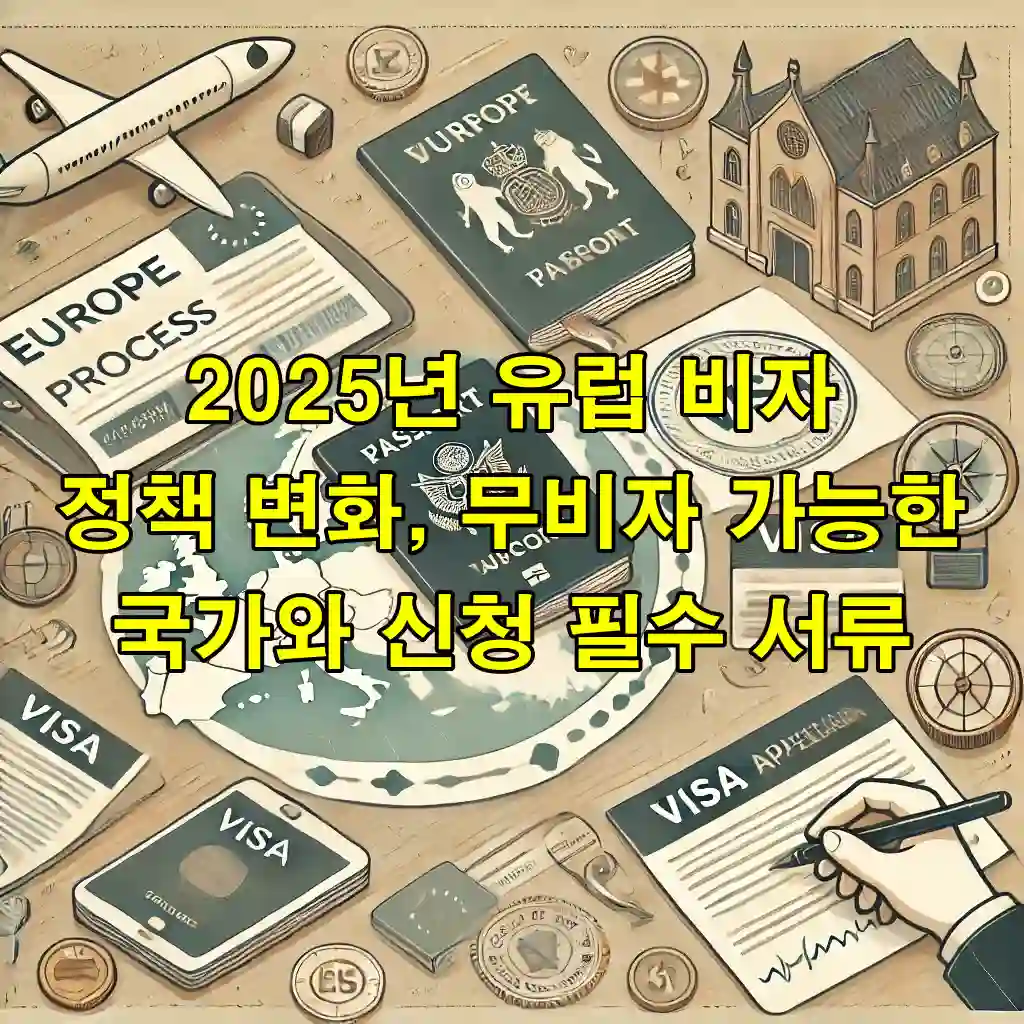 2025년 유럽 비자 정책 변화, 무비자 가능한 국가와 신청 필수 서류