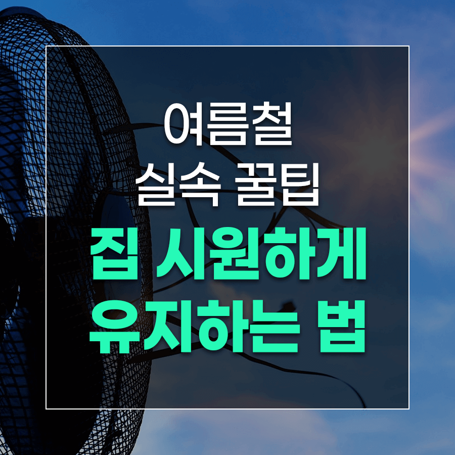 여름철 실속 꿀팁 집 시원하게 유지하는 법
