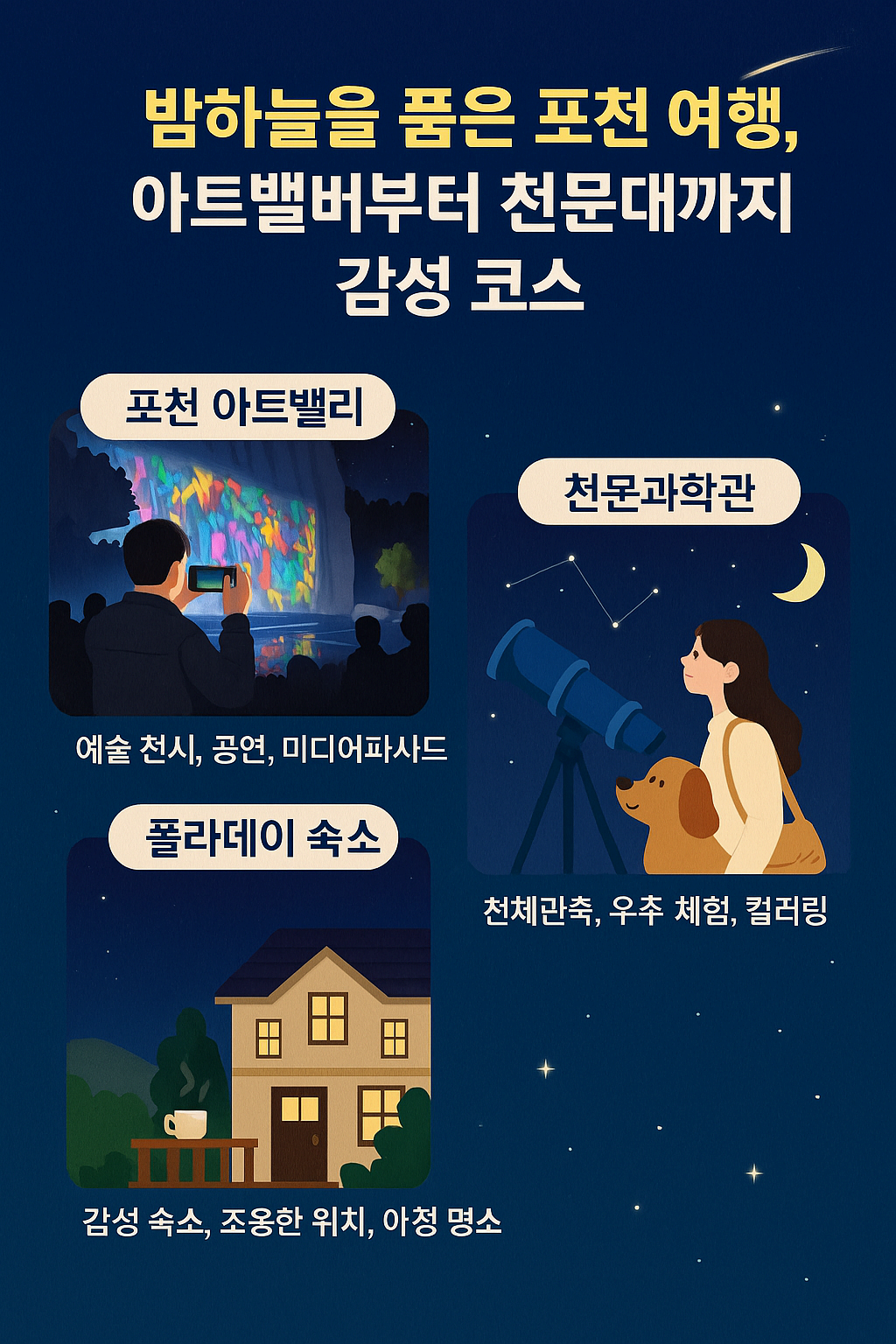 [서울 근교 여행]포천 아트밸리, 천문대, 모노레일 예약, 천문대 프로그램 예약, 폴라데이 캠핑장 숙소 예약 방법