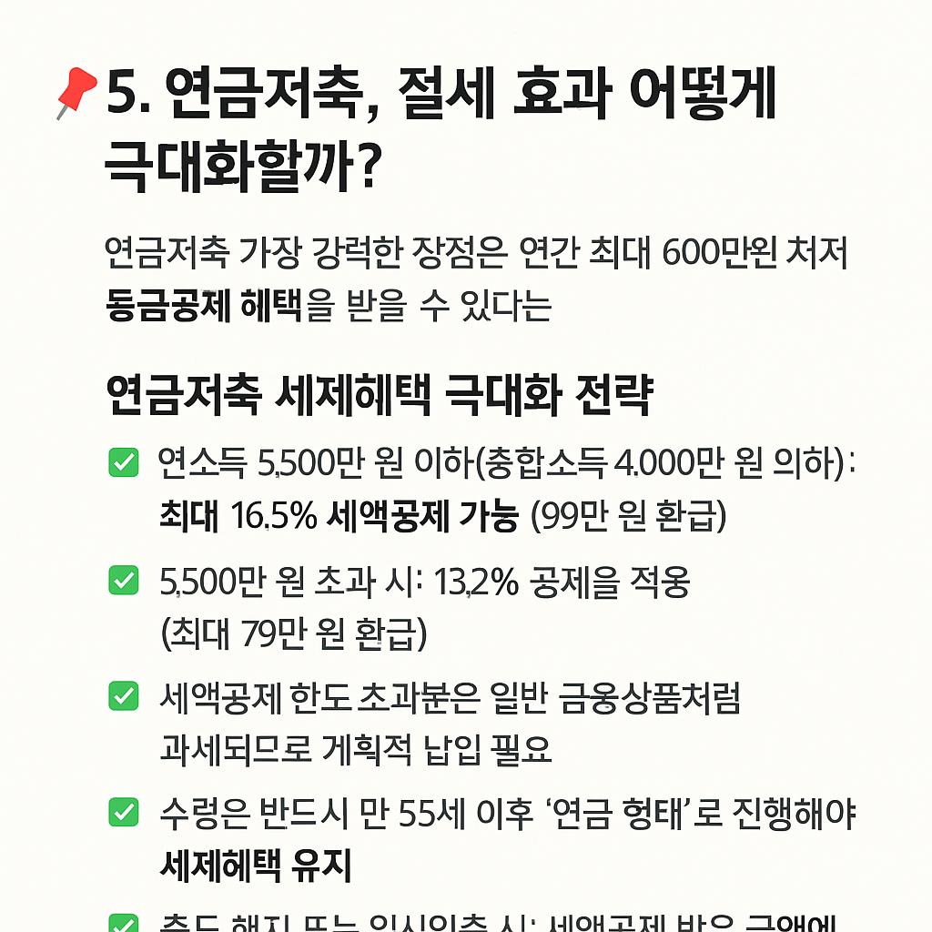 📌 5. 연금저축, 절세 효과 어떻게 극대화할까? - 타이틀사진