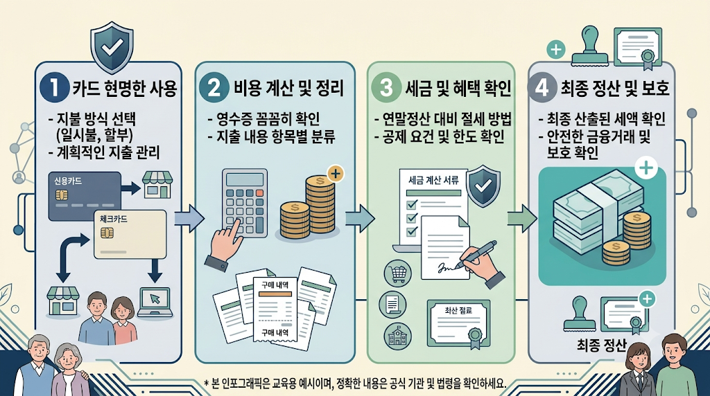 연말정산 신용카드와 체크카드 소득공제 계산 준비물