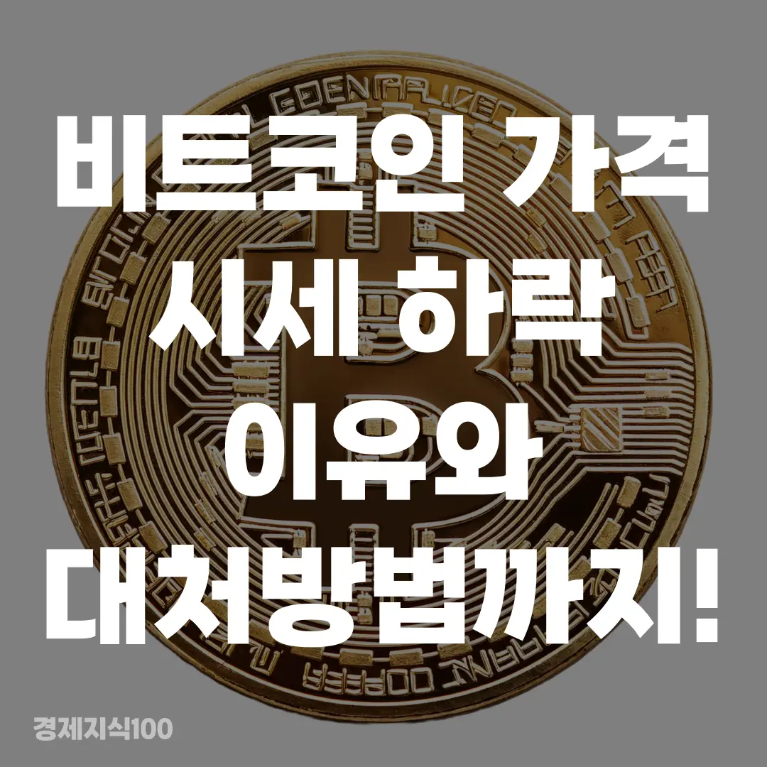 '비트코인 가격 시세 하락 이유와 대처방법까지!' 포스팅 섬네일 사진