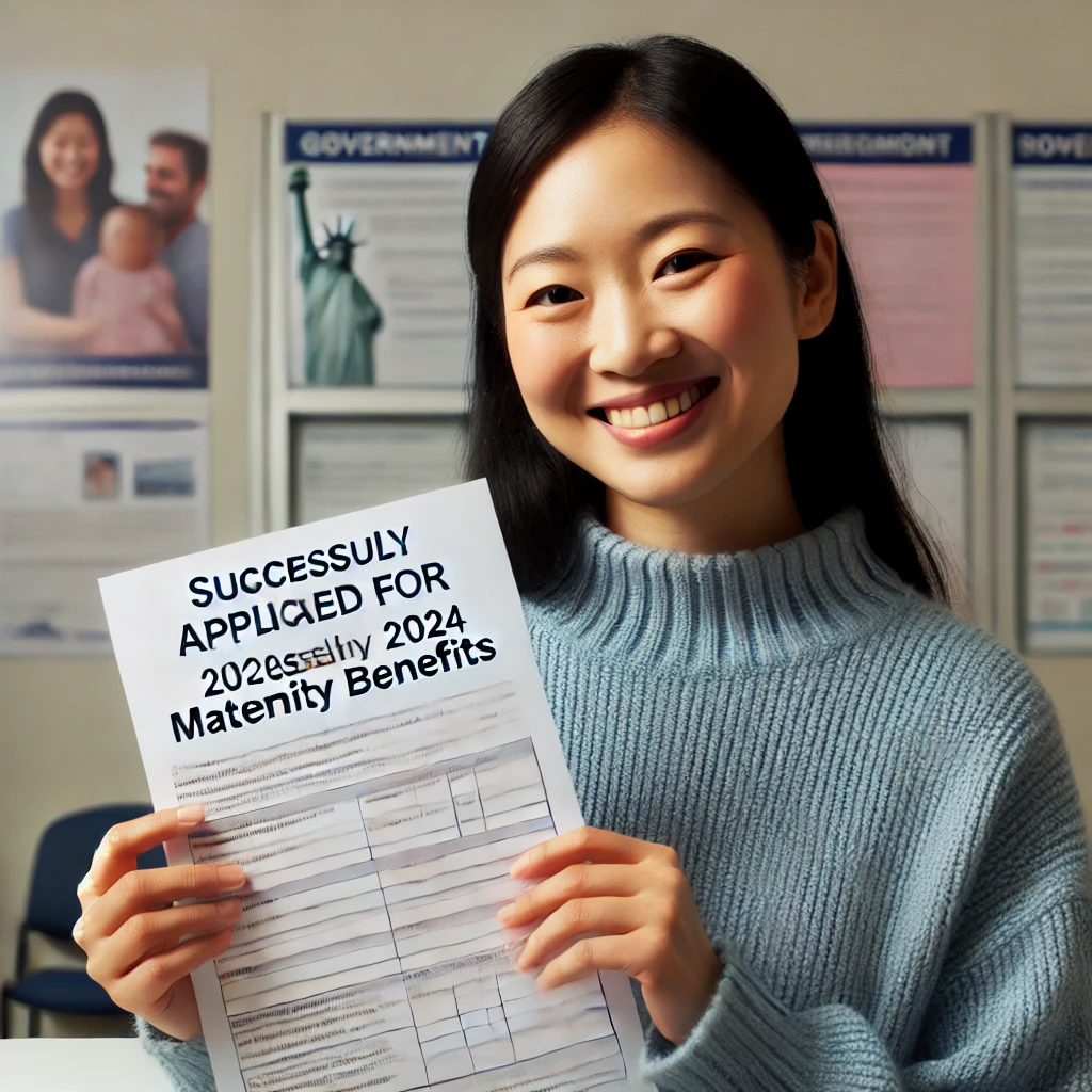 출산급여 신청이 성공적으로 승인된 여성
