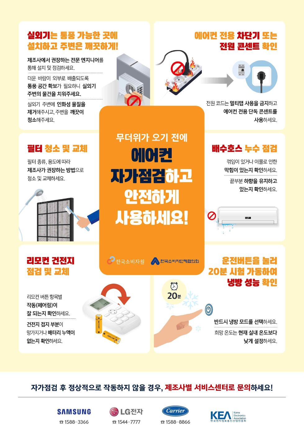 에어컨 자가점검하고 안전하게 사용