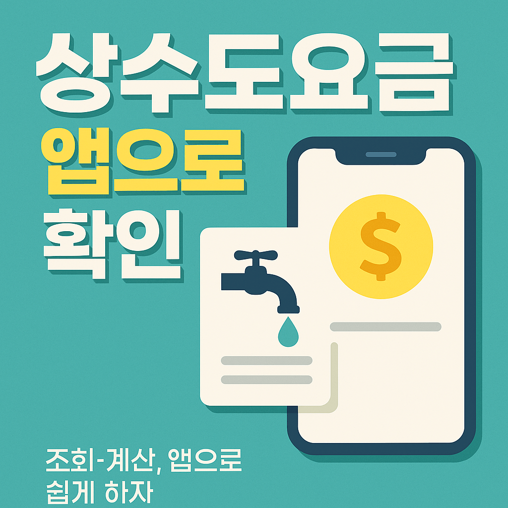 상수도 요금 앱으로 확인