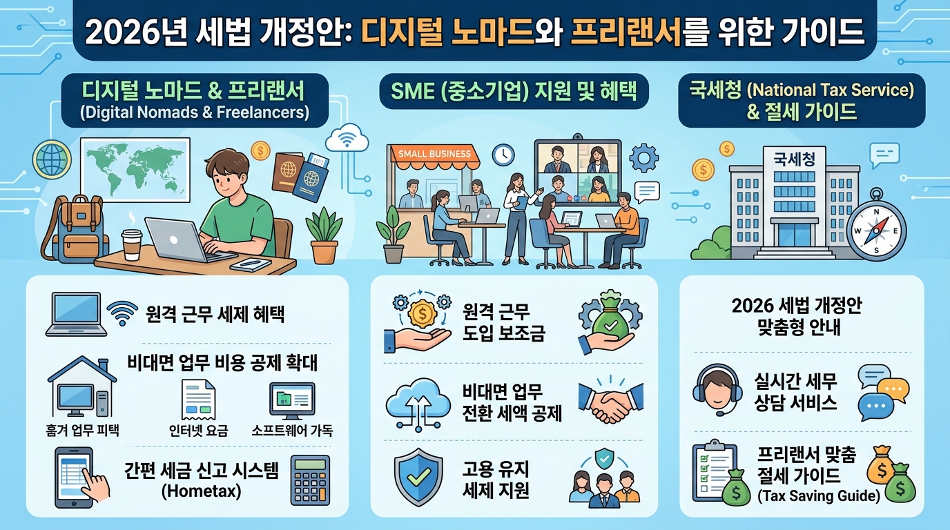 2026 하반기 디지털 노마드 세제 혜택 총정리, 놓치면 손해입니다.