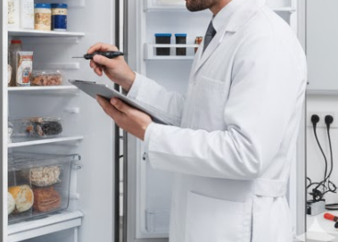 냉장고 체크 중