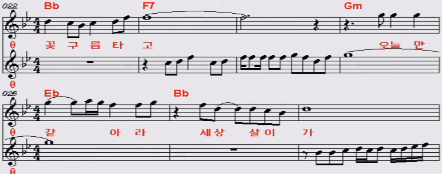 진소리 사랑바람 악보