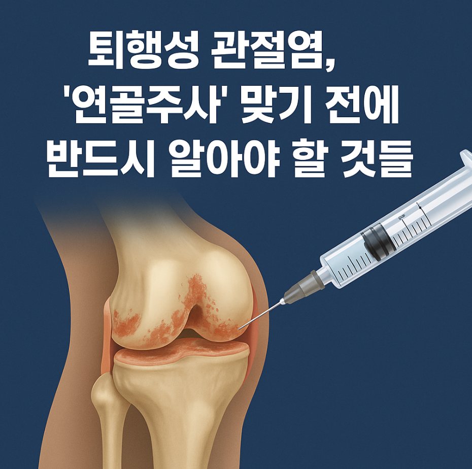 퇴행성 관절염, '연골주사' 맞기 전에 반드시 알아야 할 것들