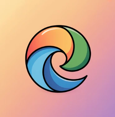 마이크로소프트 엣지 로고 일러스트